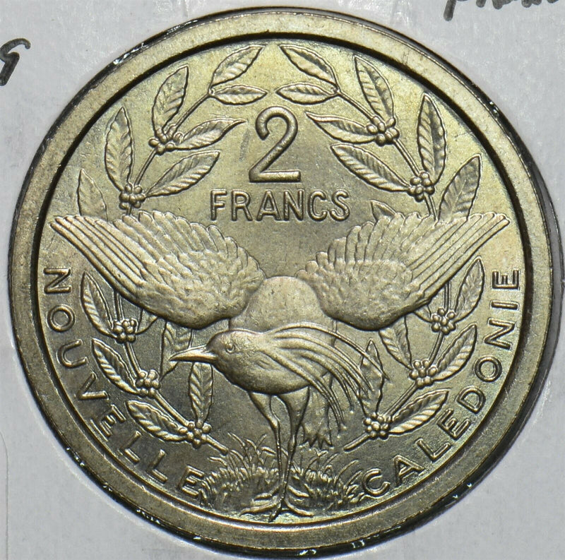 French New Caledonia 1949 2 Francs Bird animal 297733 combine shipping