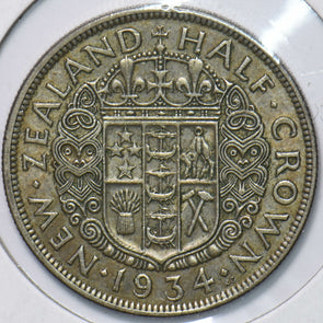 New Zealand 1934 1/2 Crown Ram animal George V 292902 combine shipping