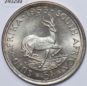 South Africa 1953 5 Shillings Springbok animal 240299 combine shipping