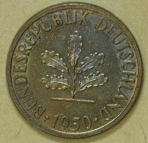 Germany 1950 5 Pfennig 191990 combine shipping