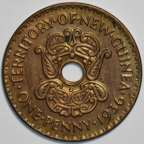 New Guinea 1936 Penny 298290 combine shipping