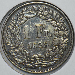 Switzerland 1928 B Franc 150832 combine shipping