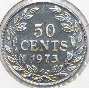 Liberia 1973 50 Cents Proof 902283 combine shipping