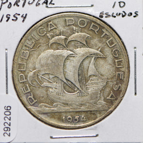 Portugal 1954 10 Escudos  292206 combine shipping