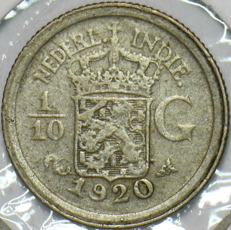 Netherlands East Indies 1920 1/10 Gulden 903740 combine shipping