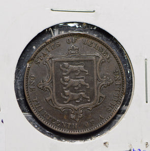 Jersey 1871 1/13 Shilling Lion animal  291664 combine shipping