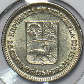 Venezuela 1954 25 Centimos Horse animal 193685 combine shipping