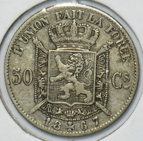 Belgium 1867 50 Centimes 195046 combine shipping