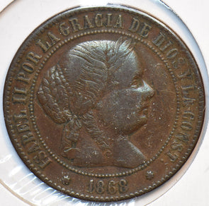 Spain 1868 5 Centimos 294853 combine shipping