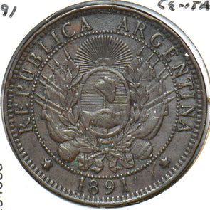 Argentina 1891 2 Centavos 294385 combine shipping