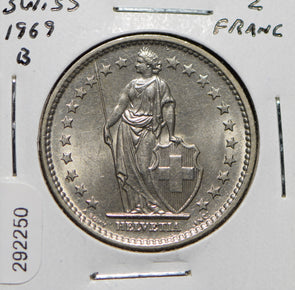 Swiss Cantons 1969 2 Francs  292250 combine shipping
