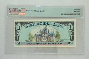 Disney Dollar 1987 Dollar PMG Choice UNC 63EPQ DIS1. Mickey. Sleeping Beauty's