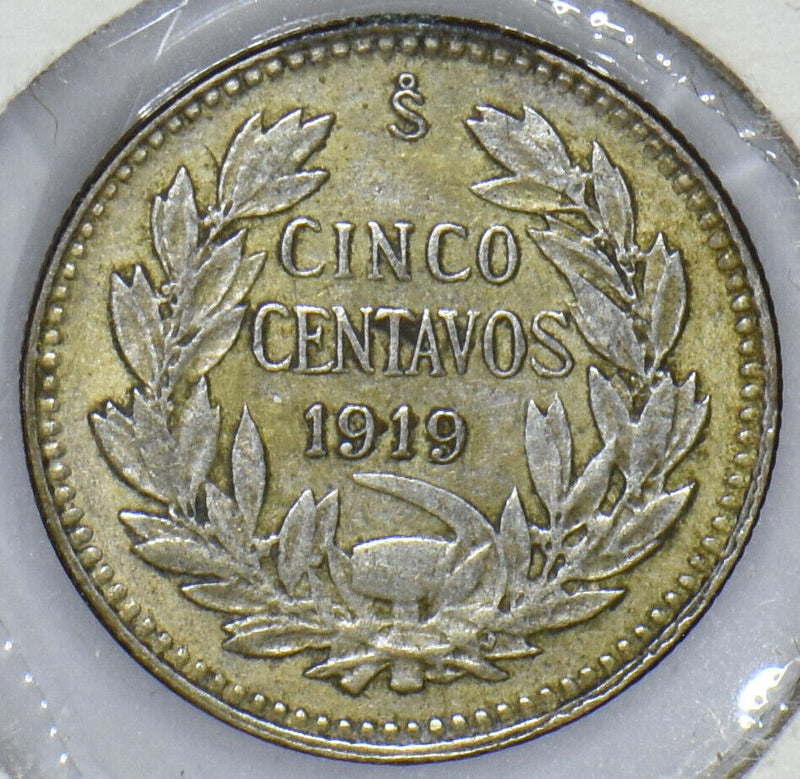Chile 1919 5 Centavos Condor animal 291176 combine shipping