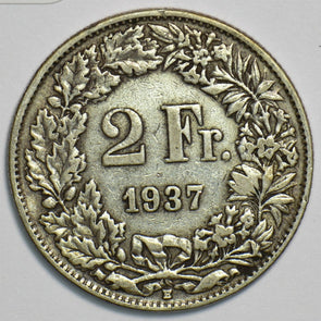 Switzerland 1937 2 Francs 197389 combine shipping