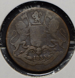 India British 1835 1/4 Anna Lion animal  901690 combine shipping