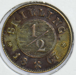 Norway 1867 1/2 Skilling Lion animal 290967 combine shipping