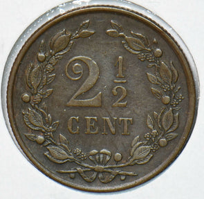 Netherlands 1877 2 1/2 Cents  291289 combine shipping
