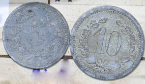 Germany 1917 5/10 Pfennig Zirndorf 293100 combine shipping