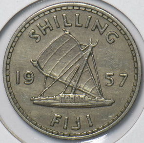 Fiji 1957 Shilling 150668 combine shipping