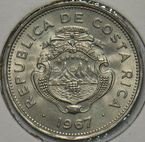 Costa Rica 1967 25 Centimos BU 297488 combine shipping