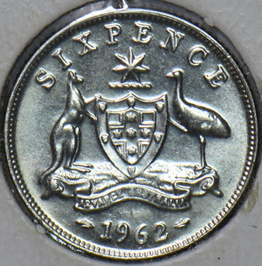 Australia 1962 6 Pence Kangaroo animal Emu 150811 combine shipping