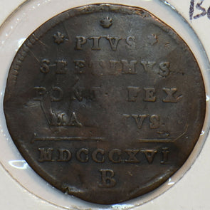 Vatican 1816 1/2 Baiocchi 195569 combine shipping