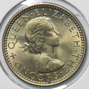 New Zealand 1964 6 Pence Huia bird animal 294658 combine shipping