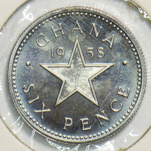 Ghana 1958 6 Pence 298518 combine shipping