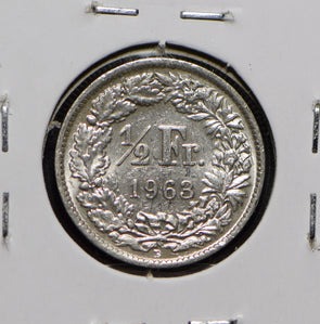 Switzerland 1966 1/2 Franc  191739 combine shipping