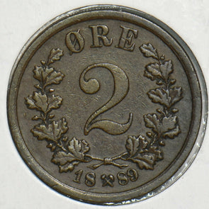 Norway 1889 2 Ore 197661 combine shipping
