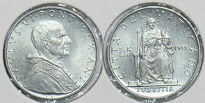 Vatican 1963 5 Lire 198667 combine shipping