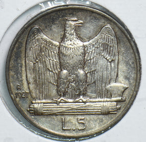 Italy 1927 5 Lire 298800 combine shipping