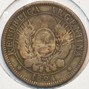 Argentina 1894 2 Centavos 150858 combine shipping