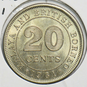 Malaya and British Borneo 1961 20 Cents 298460 combine shipping