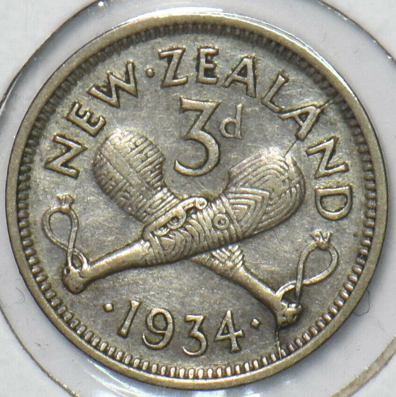 New Zealand 1934 3 Pence 903182 combine shipping