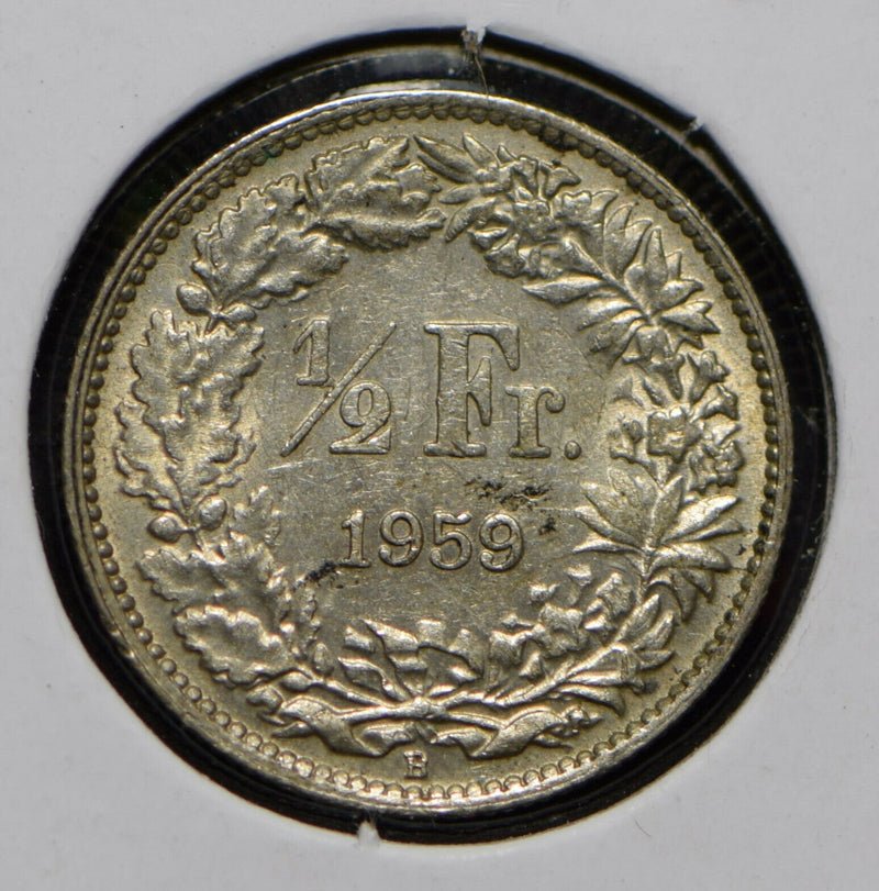 Switzerland 1959 1/2 Franc  191101 combine shipping