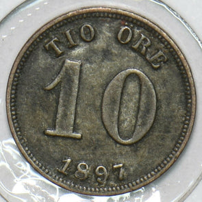 Sweden 1897 10 Ore 152765 combine shipping