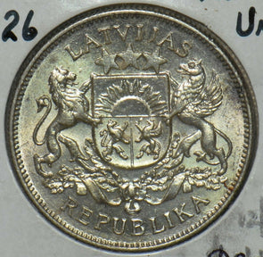 Latvia 1926 2 Lati UNC 490728 combine shipping