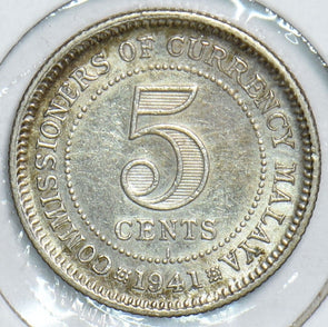 Malaya 1941 5 Cents 198356 combine shipping