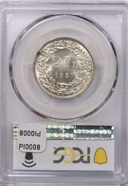 Switzerland 1957 B 2 Francs PCGS MS 64 PI0008 combine shipping