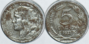 Spain 1937 5 Centimos 198421 combine shipping