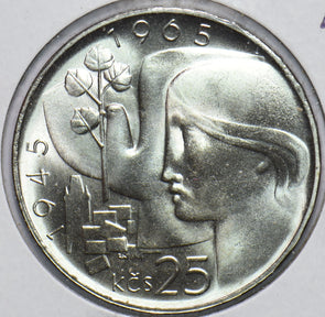 Czechoslovakia 1965 25 Korun Lion animal 293584 combine shipping