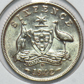 Australia 1942 6 Pence Kangaroo animal Ostrich Georgivs VI 902068 combine shippi