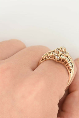 14K Gold Diamond Ring 5.3g Diamond TCW 1.15ct Size 8.5 RG0101
