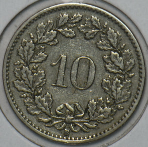 Switzerland 1902 10 Rappen 152254 combine shipping