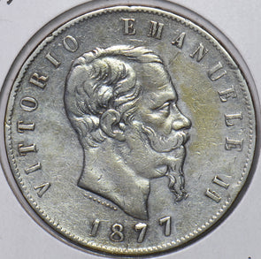 Italy 1877 5 Lire 490797 combine shipping