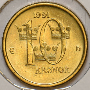 Sweden 1991 10 Kronor 152794 combine shipping