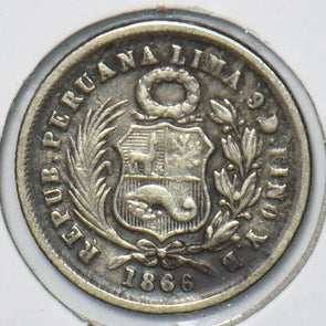 Peru 1866 YB Dinero 295731 combine shipping