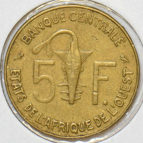 West African States 1974 5 Francs Gazelle animal 903935 combine shipping