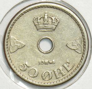 Norway 1945 50 Ore 153332 combine shipping